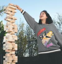 Cover image for Mega 5' Jenga - Builds to over 5 feet tall - great for ground level play